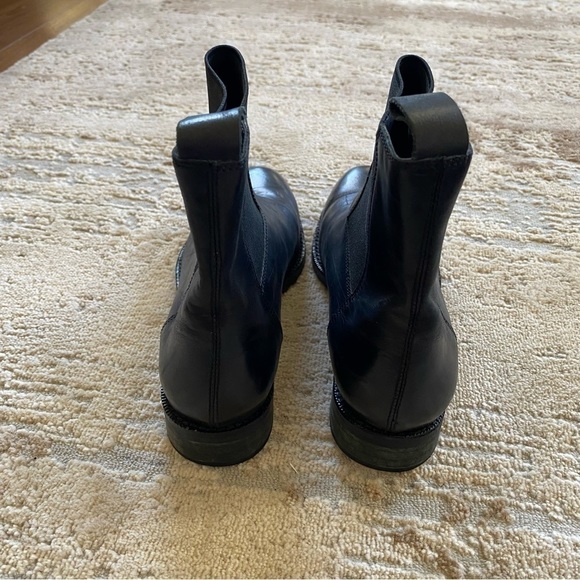 Liebeskind Black Leather Ankle Boots Chelsea Boots Booties: 37 - Picture 7 of 16